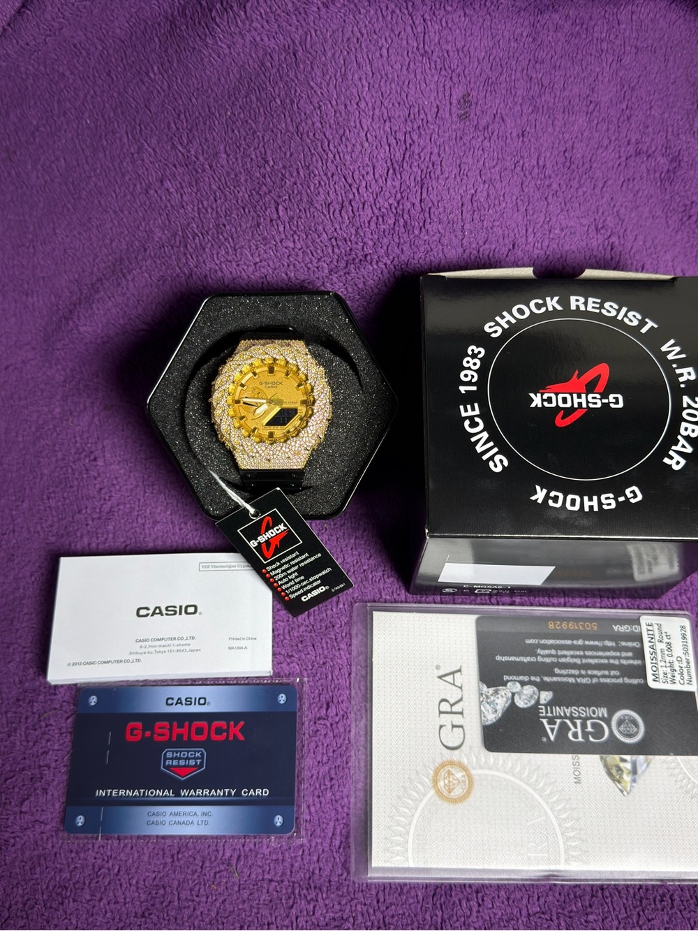 Casio G-SHOCK Men's Gold Digital Watch with Black Accents